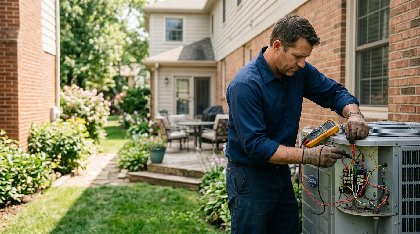 HVAC technician working near Wilsons, VA